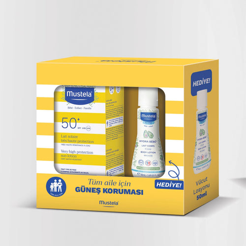 Hydra Bebe 50 ml Hediyeli SPF 50+ Yüksek Koruma Faktörlü 100 ml Güneş Losyonu - Mustela Türkiye - 1