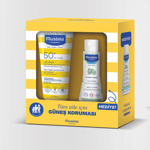 Hydra Bebe 100 ml Hediyeli SPF 50+ Yüksek Koruma Faktörlü 200 ml Güneş Losyonu - Mustela Türkiye - 1