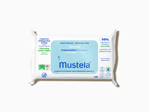Kompost Edilebilir Su İçeren Islak Mendil (Parfümsüz) - Mustela Türkiye - 1